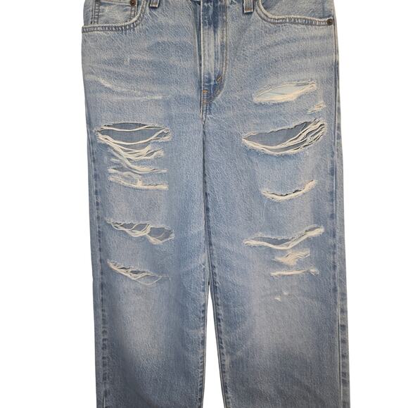 Levi's Baggy Dad Distressed Jeans Size 25- Preloved - Picture 2 of 10